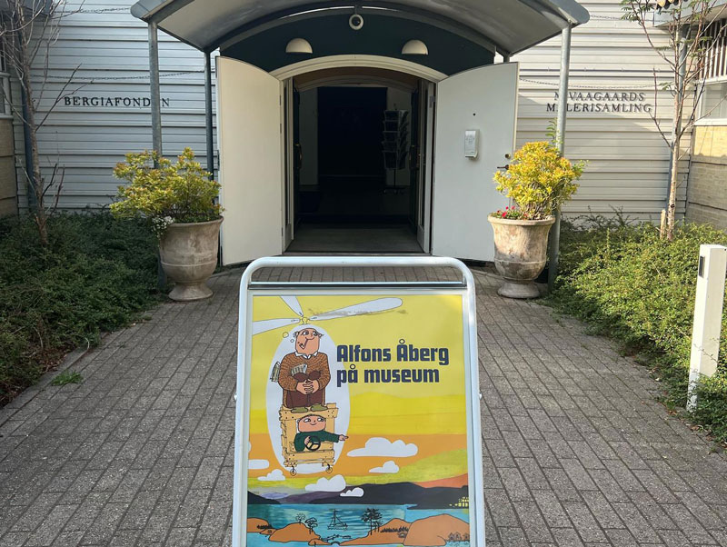 Alfons Åberg på museum utställning