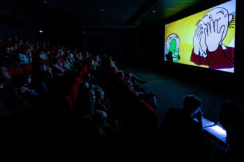 Fullsatt biosalong när Buster Filmfestival visar Alfons Åberg Bok-Filmer